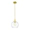 Z-Lite Margo 1 Light Pendant, Olde Brass And Clear Seedy 7501P10-OBR - alternate 1
